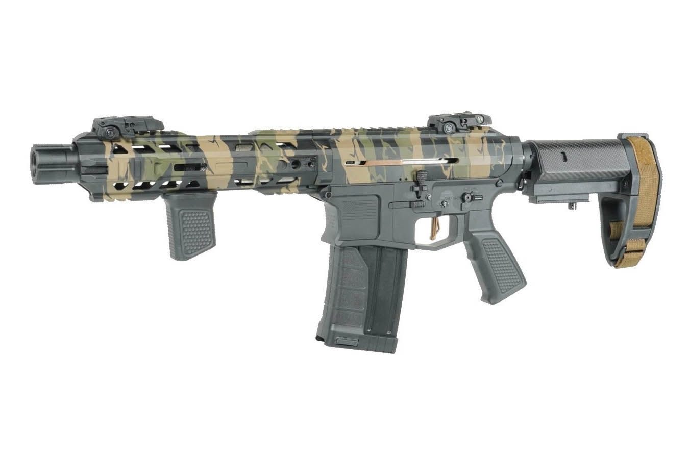 ORTHOS ARMS Joker Elite Holt Works 12-Gauge Semi-Auto with Brace and Woodland Camo Finish